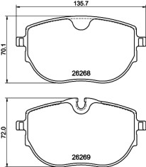 8DB 355 040-921 Sada brzdových platničiek kotúčovej brzdy HELLA