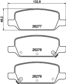 8DB 355 040-951 Sada brzdových platničiek kotúčovej brzdy HELLA