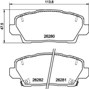 8DB 355 040-841 Sada brzdových platničiek kotúčovej brzdy HELLA