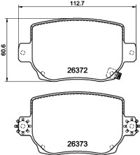 8DB 355 041-041 Sada brzdových platničiek kotúčovej brzdy HELLA