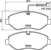 8DB 355 005-611 Sada brzdových platničiek kotúčovej brzdy HELLA