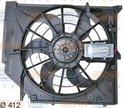 8EW 351 038-391 Ventilátor chladenia motora HELLA