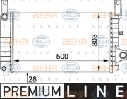 8MK 376 714-191 Chladič motora BEHR HELLA SERVICE *** PREMIUM LINE *** HELLA