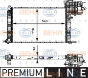 8MK 376 714-311 Chladič motora BEHR HELLA SERVICE *** PREMIUM LINE *** HELLA