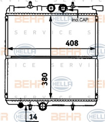 8MK 376 718-251 Chladič motora HELLA