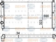 8MK 376 714-591 Chladič motora lotyżský HELLA