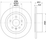 8DD 355 103-741 Brzdový kotúč PRO HELLA