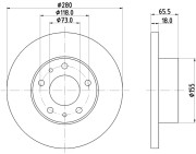 8DD 355 104-391 Brzdový kotúč PRO HELLA