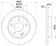 8DD 355 105-971 Brzdový kotúč PRO HELLA