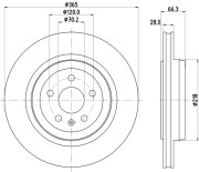 8DD 355 132-901 Brzdový kotúč PRO HELLA