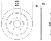 8DD 355 135-251 Brzdový kotúč PRO HELLA