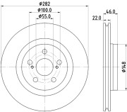 8DD 355 134-381 Brzdový kotúč PRO HELLA