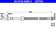 24.5134-0468.3 Brzdová hadica ATE