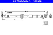 83.7788-0414.3 Brzdová hadica ATE