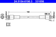 24.5154-0190.3 Brzdová hadica ATE