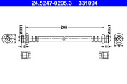 24.5247-0205.3 Brzdová hadica ATE