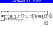 83.7769-0713.3 Brzdová hadica ATE