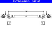 83.7849-0145.3 Brzdová hadica ATE