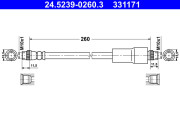 24.5239-0260.3 Brzdová hadica ATE