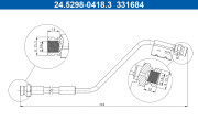 24.5298-0418.3 Brzdová hadica ATE