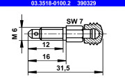 03.3518-0100.2 Odvzdużňovacia skrutka/ventil ATE