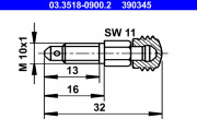 03.3518-0900.2 Odvzdużňovacia skrutka/ventil ATE
