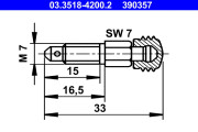 03.3518-4200.2 Odvzdużňovacia skrutka/ventil ATE
