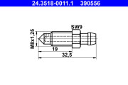 24.3518-0011.1 Odvzdużňovacia skrutka/ventil ATE