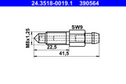 24.3518-0019.1 Odvzdużňovacia skrutka/ventil ATE