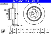 24.0309-0120.1 Brzdový kotúč PowerDisc ATE