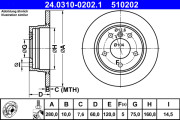 24.0310-0202.1 Brzdový kotúč PowerDisc ATE