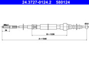 24.3727-0124.2 żażné lanko parkovacej brzdy ATE