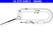 24.3727-0485.2 żażné lanko parkovacej brzdy ATE