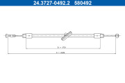 24.3727-0492.2 żażné lanko parkovacej brzdy ATE