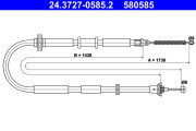 24.3727-0585.2 żażné lanko parkovacej brzdy ATE