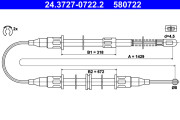 24.3727-0722.2 żażné lanko parkovacej brzdy ATE