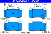 13.0460-4985.2 Sada brzdových platničiek kotúčovej brzdy ATE