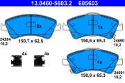 13.0460-5603.2 Sada brzdových platničiek kotúčovej brzdy ATE