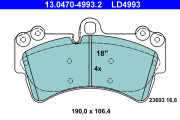 13.0470-4993.2 Sada brzdových platničiek kotúčovej brzdy ATE Ceramic ATE