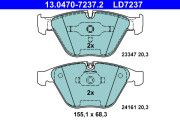 13.0470-7237.2 Sada brzdových platničiek kotúčovej brzdy ATE Ceramic ATE