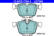 13.0470-7304.2 Sada brzdových platničiek kotúčovej brzdy ATE Ceramic ATE