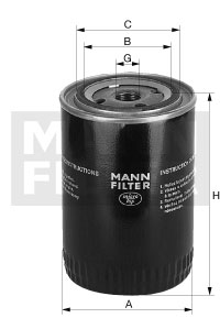 W 920/40 Filter pracovnej hydrauliky MANN-FILTER