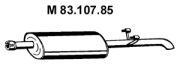 83.107.85 Stredný tlmič výfuku EBERSPÄCHER