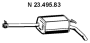 23.495.83 Koncový tlmič výfuku EBERSPÄCHER