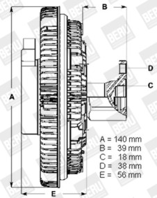 LK001 Spojka ventilátora chladenia BorgWarner (BERU)