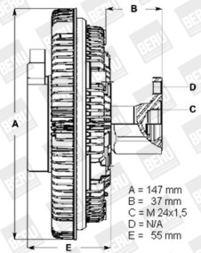LK002 Spojka ventilátora chladenia BorgWarner (BERU)