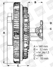 LK004 Spojka ventilátora chladenia BorgWarner (BERU)