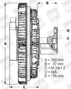 LK007 Spojka ventilátora chladenia BorgWarner (BERU)