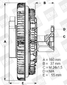 LK011 Spojka ventilátora chladenia BorgWarner (BERU)