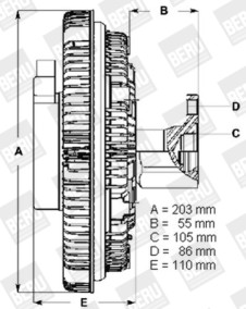 LK020 Spojka ventilátora chladenia BorgWarner (BERU)